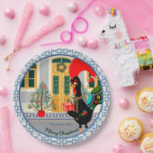 クリスマスのプレゼントを持つポルトガルのオンドリ ペーパープレート (パーティー)