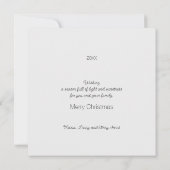 クリスマスのプレゼントを持つポルトガルの雄鳥 カード (裏面)