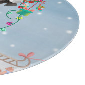 クリスマスのプレゼントを持つ大きなダン犬 カッティングボード (角)