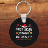 クリスマスのプレゼントを揺るがす可能性がある キーホルダー (正面)