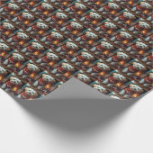 クリスマスのプレゼントを贈るハバニーズの犬 ラッピングペーパー (角)