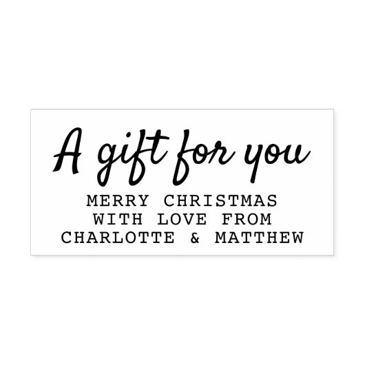 クリスマスのプレゼントパーソナライズされた ラバースタンプ (インプリント)