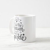 クリスマスのプレゼント・マグカップを輝かせるための季節 コーヒーマグカップ (正面左)