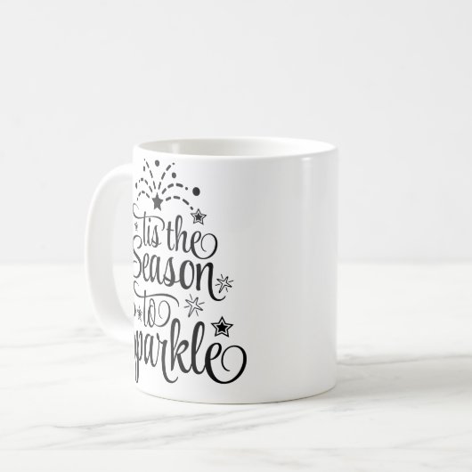 クリスマスのプレゼント・マグカップを輝かせるための季節 コーヒーマグカップ (正面左)