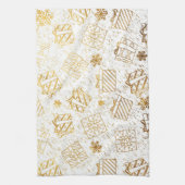 クリスマスのプレゼント 4 キッチンタオル (縦)