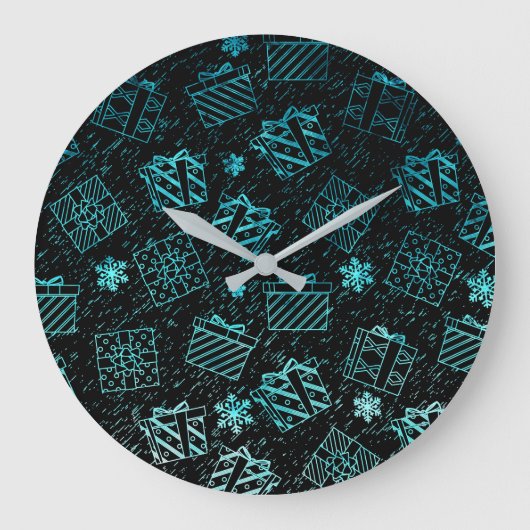 クリスマスのプレゼント 9 ラージ壁時計 (正面)