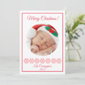 クリスマスのプレートスノーフレーク写真ホリデー (スタンド正面)