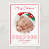 クリスマスのプレートスノーフレーク写真ホリデー (正面)