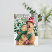 クリスマスのプレーリードッグ インビテーションポストカード (スタンド正面)