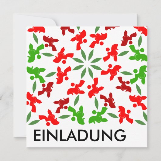 クリスマスのプードル シーズンカード (正面)