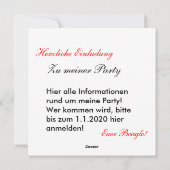 クリスマスのプードル シーズンカード (裏面)