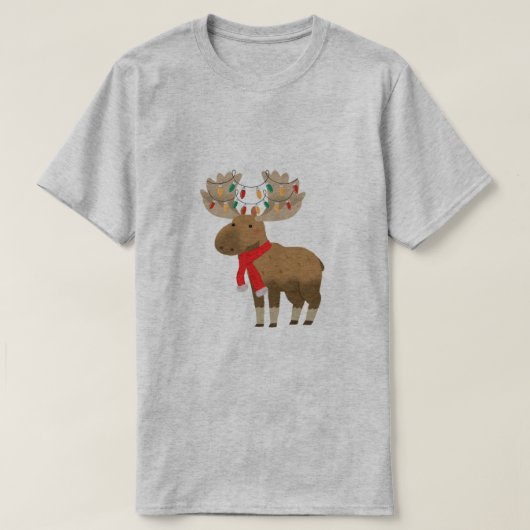 クリスマスのヘラジカTシャツ Tシャツ (デザイン正面)