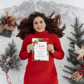 クリスマスのベイビーシャワーのフェスティブスタイル 招待状