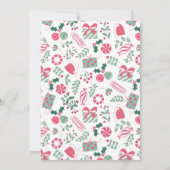 クリスマスのベイビーシャワーパーティ 招待状 (裏面)