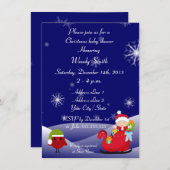 クリスマスのベビーシャワーの招待状カード 招待状 (正面/裏面)