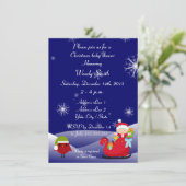 クリスマスのベビーシャワーの招待状カード 招待状 (スタンド正面)