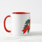 クリスマスのベルとヒイラギの葉 マグカップ (左)
