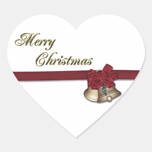 クリスマスのベル ハートシール (正面)