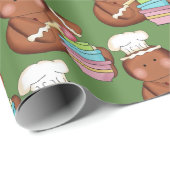 クリスマスのベーキングのジンジャーブレッドの休日のパーティの覆い ラッピングペーパー (ロールコーナー)