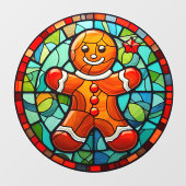 クリスマスのベーキングジンジャーブレッドマン ウィンドウサイン (シート)