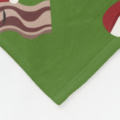 クリスマスのベーコン フリースブランケット (角)