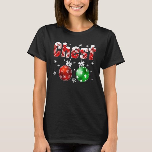 クリスマスのペアのチェストナッツ マッチングチェストナッツ Tシャツ (正面)