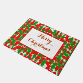 クリスマスのペイントスプラッター ドアマット (アングル)