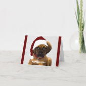 クリスマスのペットカスタム写真パーソナライズされたスタイリッシュ カード (正面)