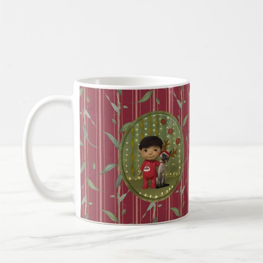 クリスマスのペットフレンド コーヒーマグカップ (左)