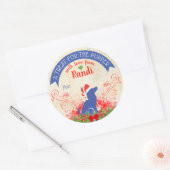 クリスマスのペットフードパーソナライズされたドッグ ラウンドシール (封筒)