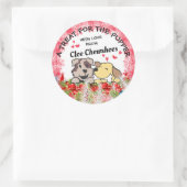 クリスマスのペットフードパーソナライズされたドッグ ラウンドシール (バッグ)