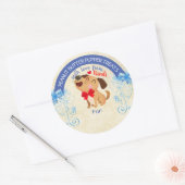 クリスマスのペットフードパーソナライズされたドッグ ラウンドシール (封筒)