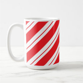 クリスマスのペパーミントキャンディストライプ コーヒーマグカップ