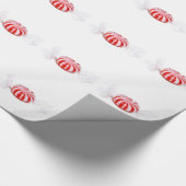 クリスマスのペパーミント ラッピングペーパー (角)