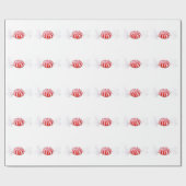 クリスマスのペパーミント ラッピングペーパー (フラット)