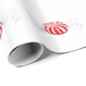 クリスマスのペパーミント ラッピングペーパー (ロールコーナー)