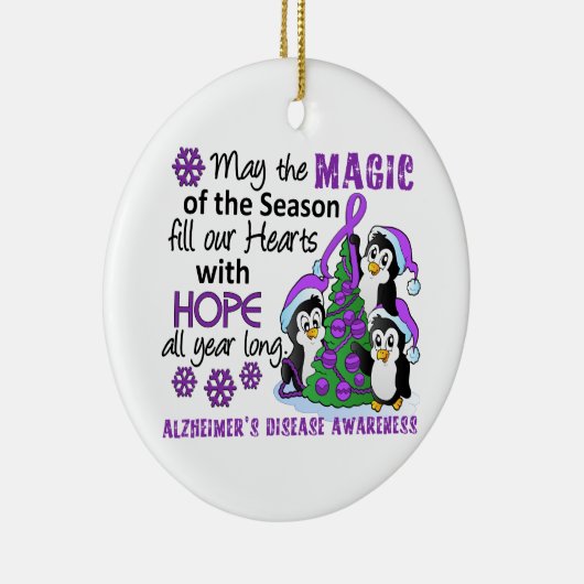 クリスマスのペンギンのアルツハイマー病 セラミックオーナメント (右)