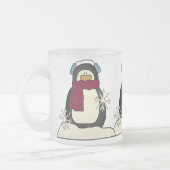 クリスマスのペンギンのマグ フロストグラスマグカップ (左)