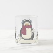 クリスマスのペンギンのマグ フロストグラスマグカップ (中央)