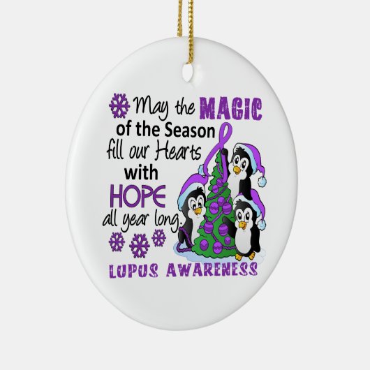 クリスマスのペンギンのループス セラミックオーナメント (右)