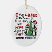 クリスマスのペンギンの糖尿病 セラミックオーナメント (右)