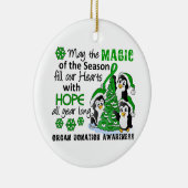 クリスマスのペンギンの臓器提供 セラミックオーナメント (右)