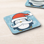 クリスマスのペンギンの髭の傾向 コースター (左側)