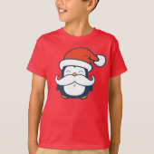 クリスマスのペンギンの髭の傾向 Tシャツ (正面)