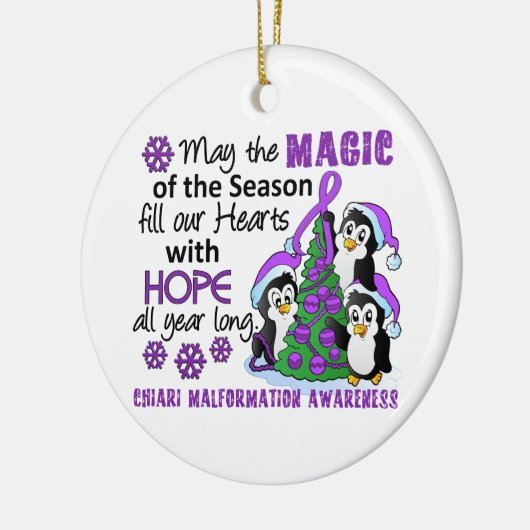 クリスマスのペンギンのChiariの奇形 セラミックオーナメント (左)
