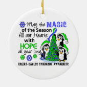 クリスマスのペンギンのEhlers DanlosシンドロームEDS セラミックオーナメント (裏面)