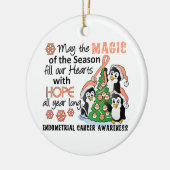 クリスマスのペンギンのEndometrial蟹座 セラミックオーナメント (左)