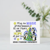 クリスマスのペンギンダウン症 シーズンポストカード (スタンド正面)