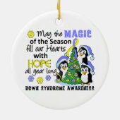 クリスマスのペンギンダウン症 セラミックオーナメント (裏面)