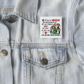 クリスマスのペンギン頭頸部癌 缶バッジ (インサイチュ)